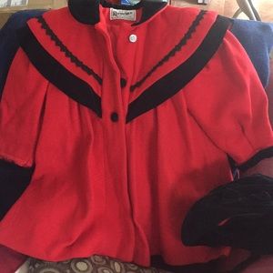 Red Rothschild Wool Coat. Size 4